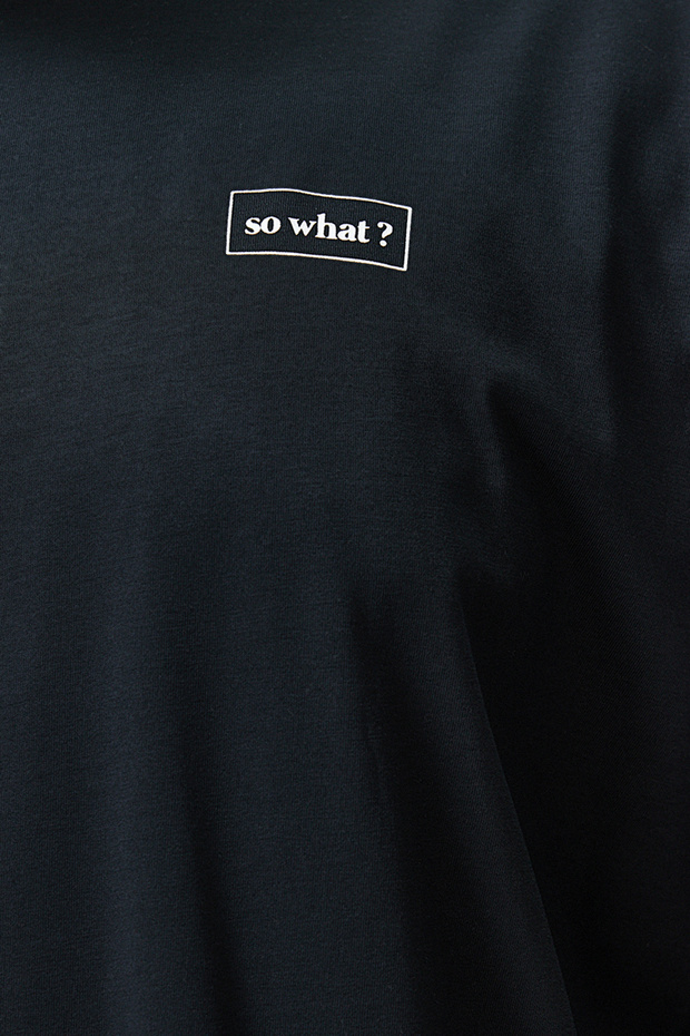 Büyük Beden Siyah Oversize Yazı Baskılı %100 Pamuklu T-shirt TMNSS24BF00031 - 6