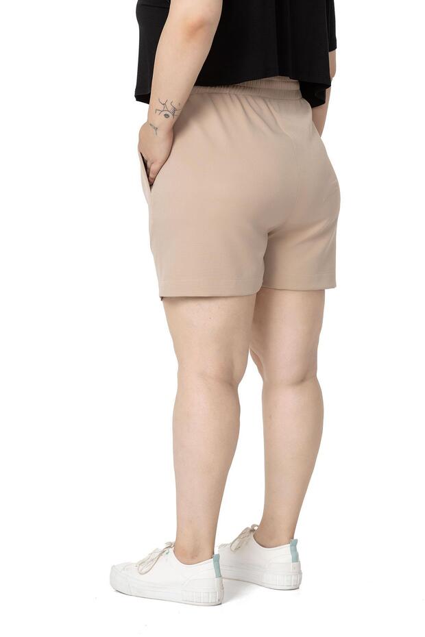 Large Size Mink Shorts - Side and Back Elastic Pockets - 3