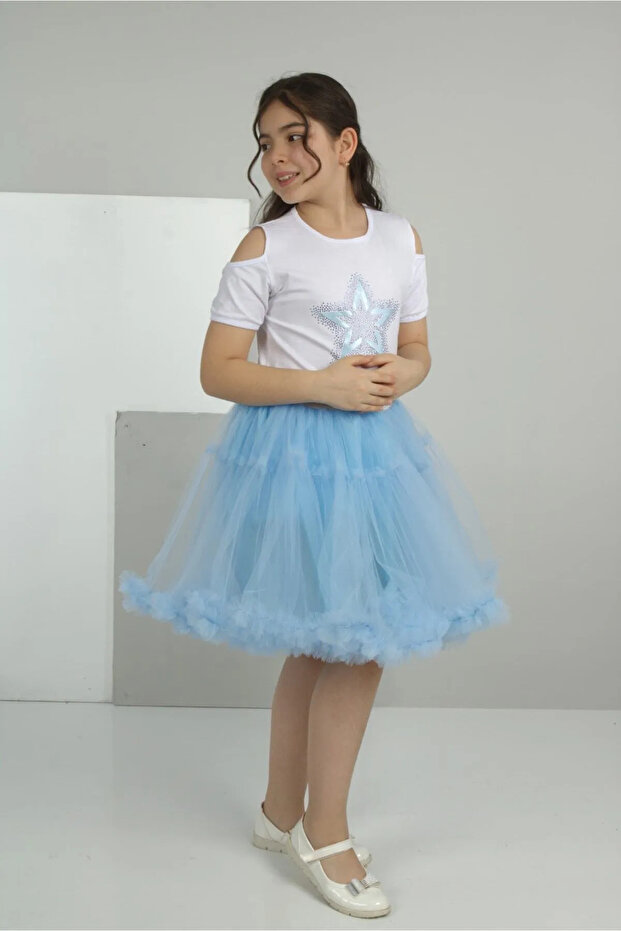 April 23 Girl's Tutu Skirt Outfit - Nbl2434