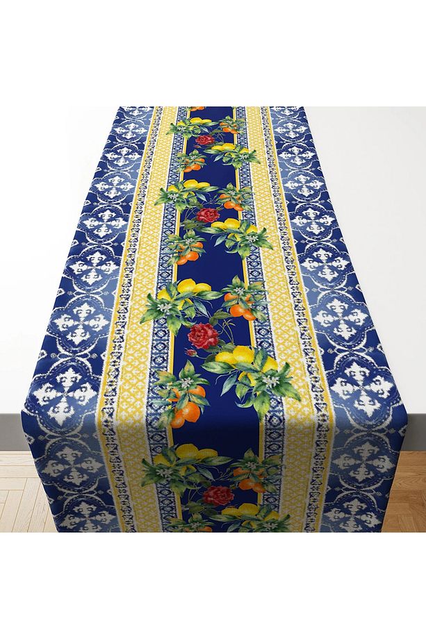 Azure Sanibel Koleksiyonu - Etnik Desenli Limonlu Runner - 1