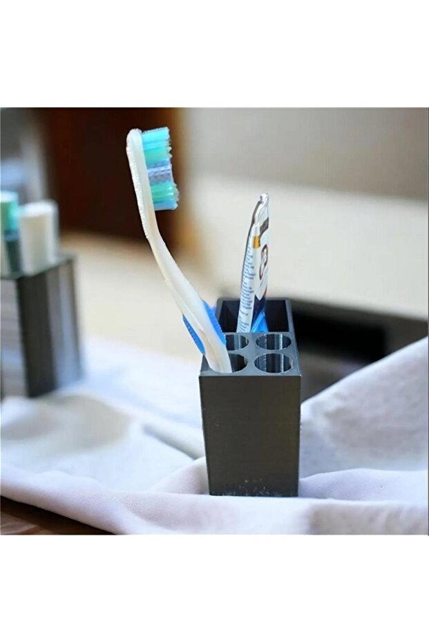 حامل فرشاة أسنان صغير وحامل معجون أسنان - 3