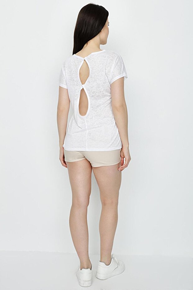 Kadın Kargo Cepli Denim Mini Şort - 2