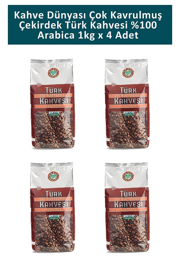 Çok Kavrulmuş Türk Kahvesi 1 kg x 4 Adet - 1