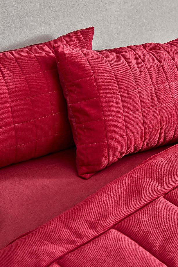 Lydia Çift Kişilik Stripe Comfort Set Bordo - 3