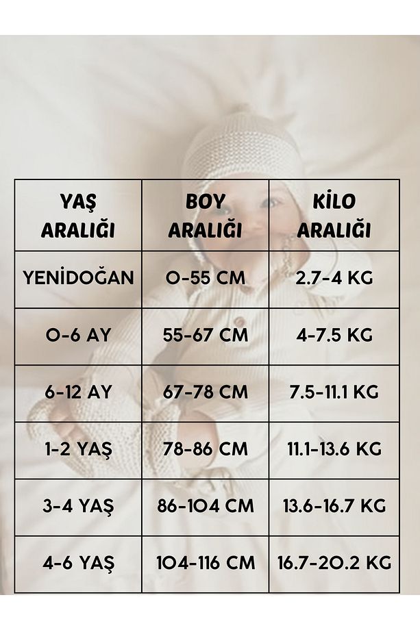 Waffle Organik Pamuk Alt-üst Bebek Takım - 6