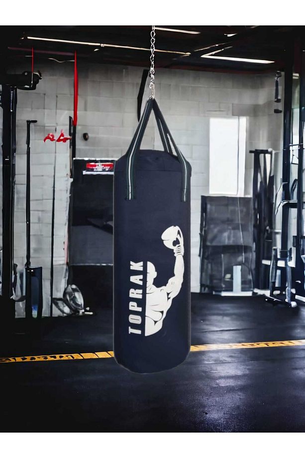 5-9 Yaş Arasına Uygun 50x20 Cm Boks Torbası Eldiven ve Askı Aparatıyla Beraber - 4