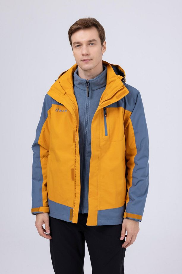 Elbruz Erkek 3 in 1 Ceket Mont Gold/Mavi - 7