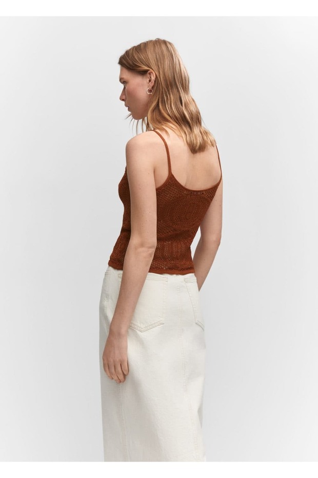 Delik Detaylı Örgü Bluz - 4