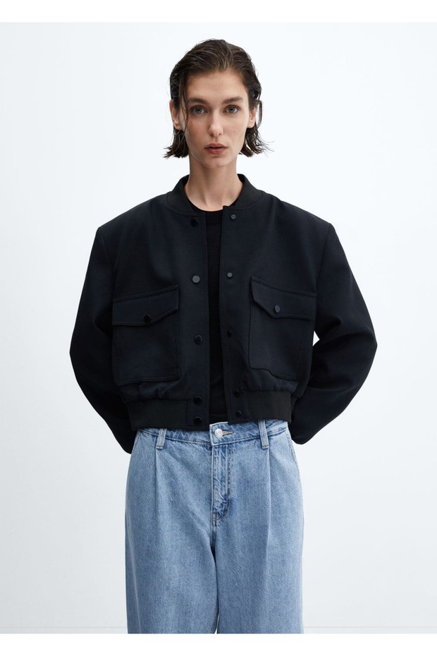 Düz kopçalı kot pantolon - 5