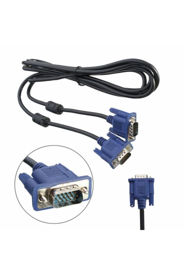 🖥️ 1.5 Metre Vga Kablo | 15 Pin Erkek - Lcd Monitör, Projeksiyon Uyumlu %100 Bakır 1080p Kablo - 8