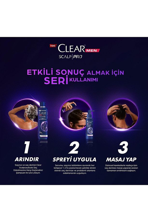 Men Scalp Pro Saç Güçlendirici Şampuan 300 ml X 2 Adet - 3