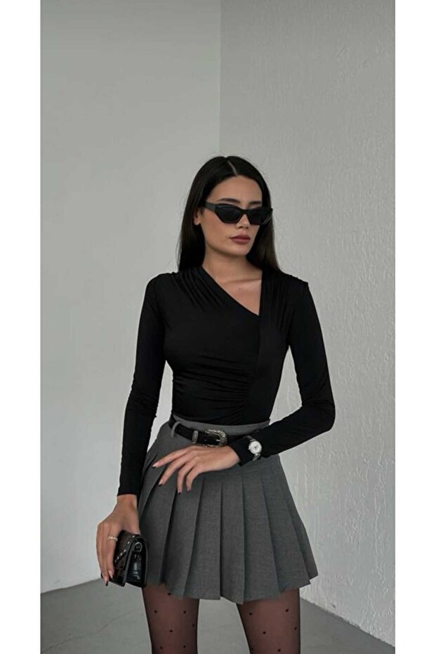 Büzgülü Bluz - 3