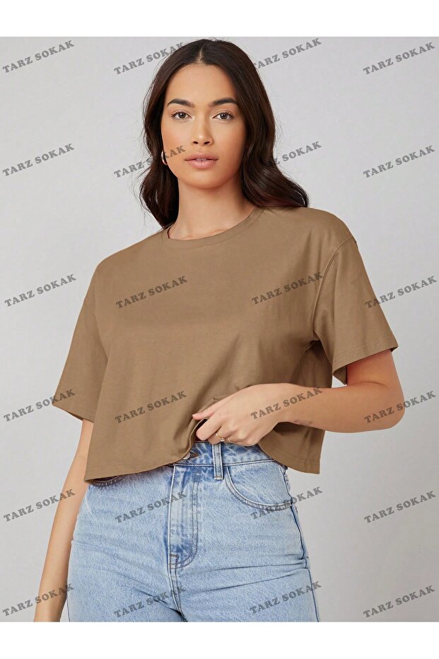 Cultură COD- 232913   Bumbac Drop Umăr Solid Scurt - 3