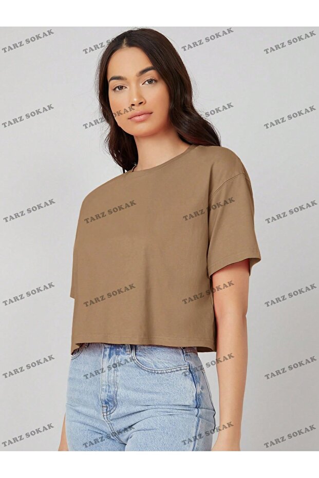 Cultură COD- 232913   Bumbac Drop Umăr Solid Scurt - 4