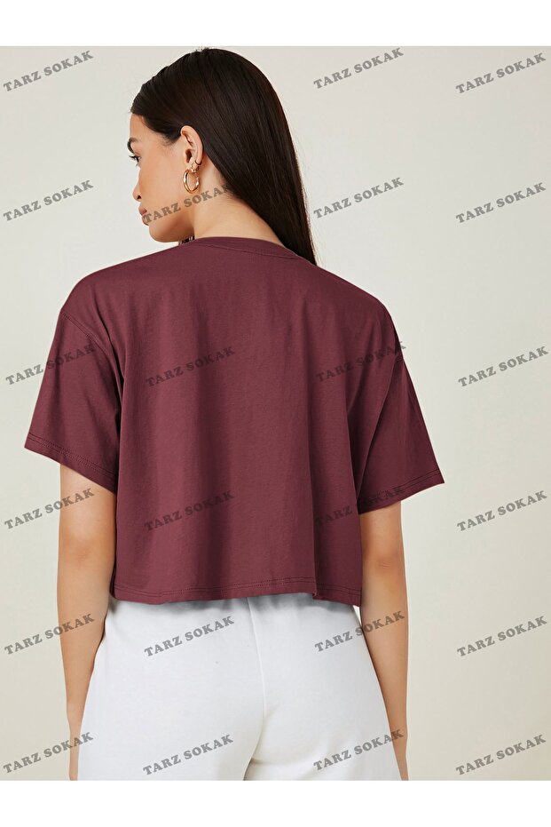 Cultură COD- 232913   Bumbac Drop Umăr Solid Scurt - 2