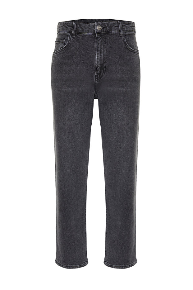 Antrasit Smoke Baggy/ 90's Straight Fit Jeans Bol Kot Pantolon TMNSS24JE00012 - 8