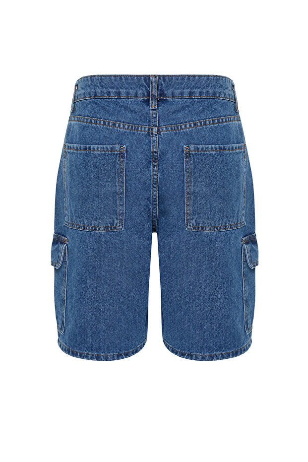 Mavi Regular Fit Kargo Cepli Kot Şort TMNSS24JE00013 - 8