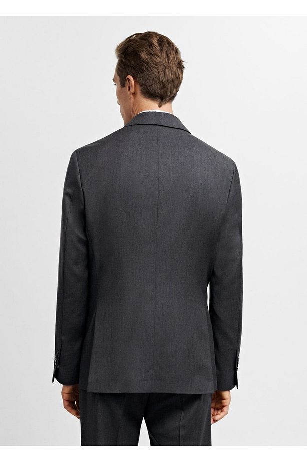%100 Saf Yün Blazer Ceket - 4