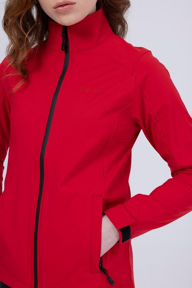 İnce Softshell Kadın Ceket Kırmızı - 3