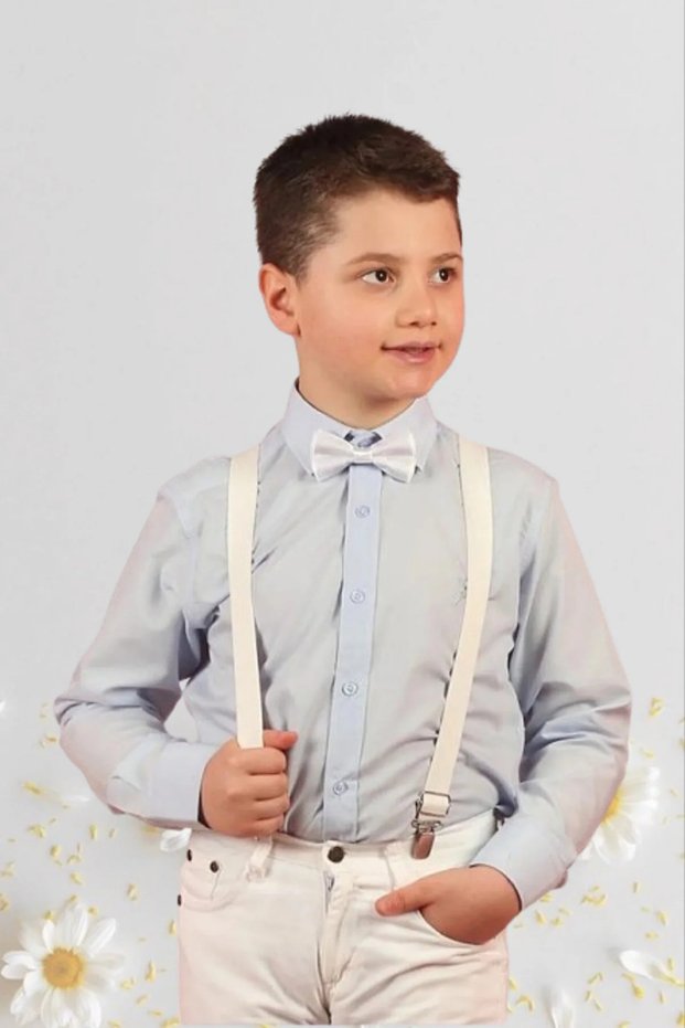 23 April Boy's Yellow Linen Shirt - Long Sleeve, School Ceremony, Nbl2452