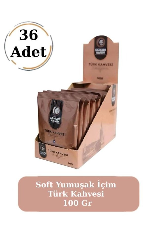 Premium Fresh Ground Soft Soft Drink Turkish Coffee with Plenty of Foam 100 Gr (36 Pieces)