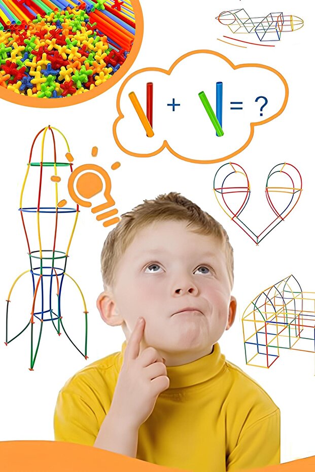 300 Pieces Bamboo Stick Construction Puzzle Balance Coding Game Educational Toy Functional Design System