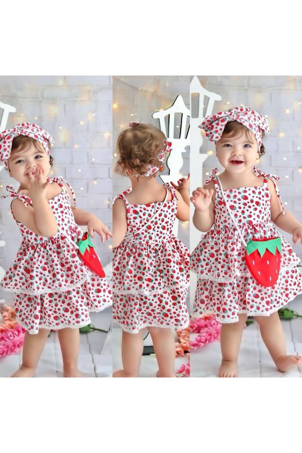Girl's dress Girl's strawberry dress
