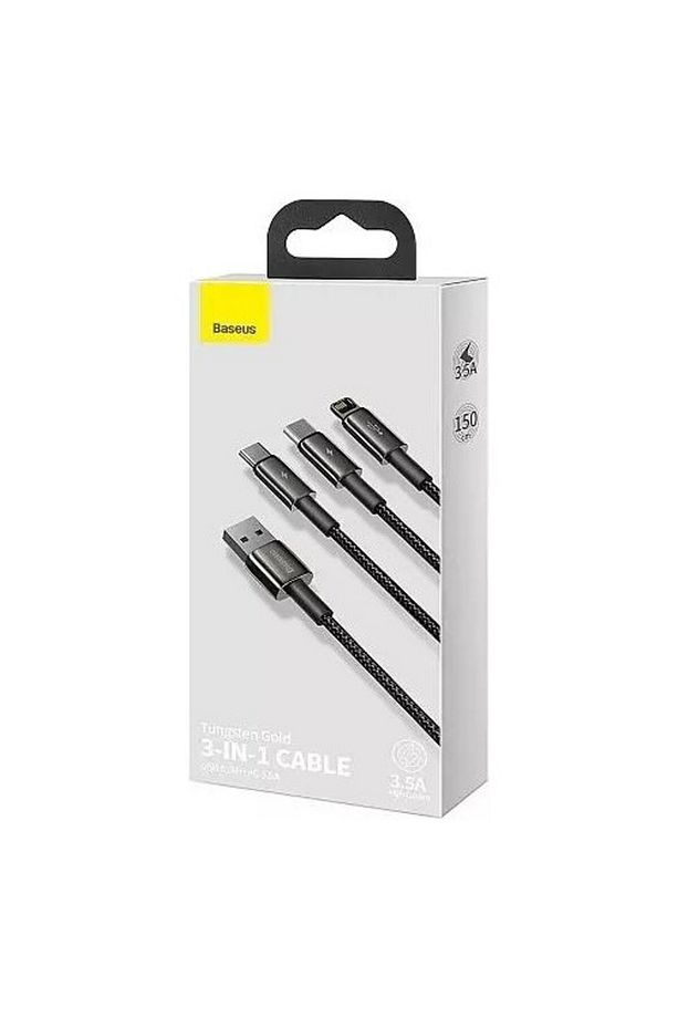 Tungsten Gold 3 In 1 Usb To Type C, Lightning, Micro Şarj Data Kablosu - 5