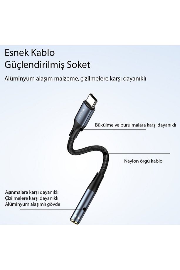 Type-c To Jack 3.5 Mm Aux Dönüştürücü Kulaklık Dönüştürücü Tüm Type-c Telefon ile Uyumlu Converter - 8