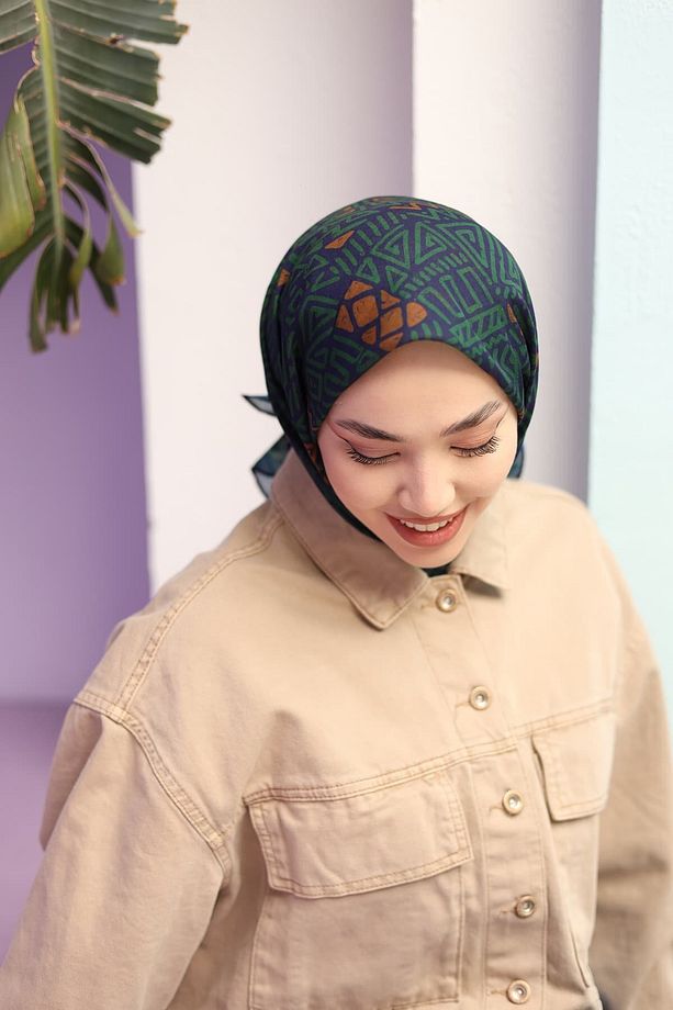 Mısır Desen Soft Pamuk Eşarp - 3