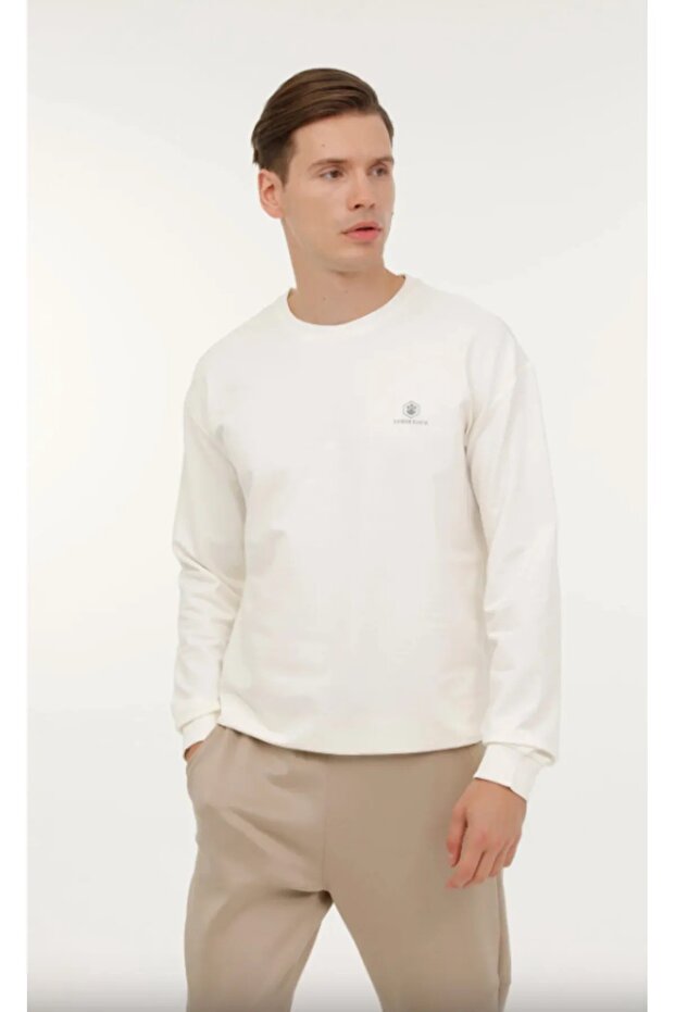 Erkek Basic Sweatshirt SN75 4FX - 1