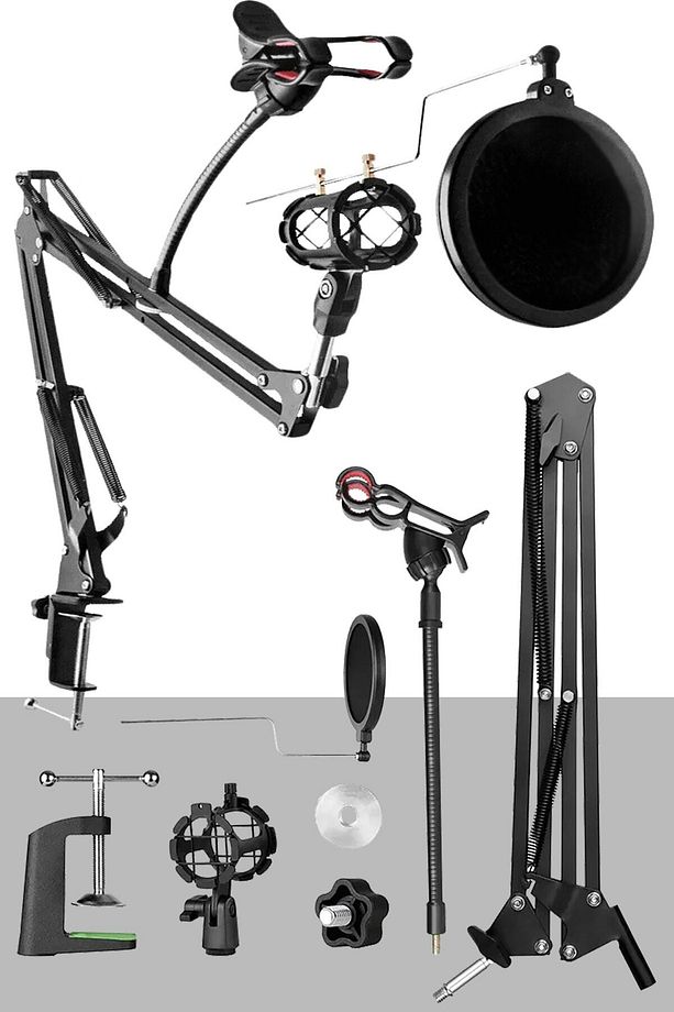 Set-01 - Mikrofon Standı + Shock Mount + Pop Filter - 2