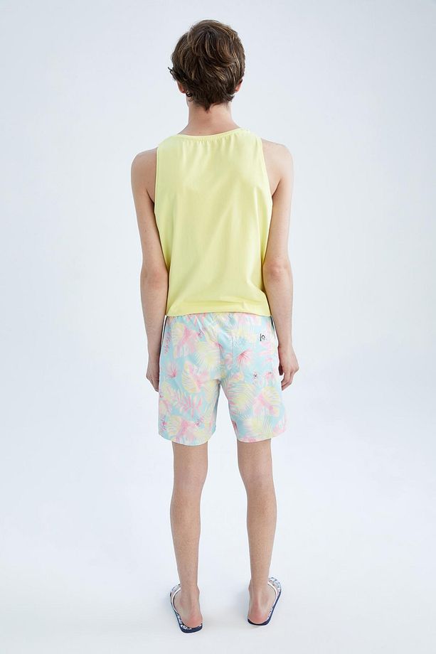 Regular Fit Kısa Boy Desenli Deniz Şortu W9770az22hs - 4