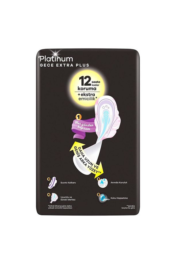 Platinum Gece Ekstra (boy 4) 20 Adet Hijyenik Ped 4 Adet - 8