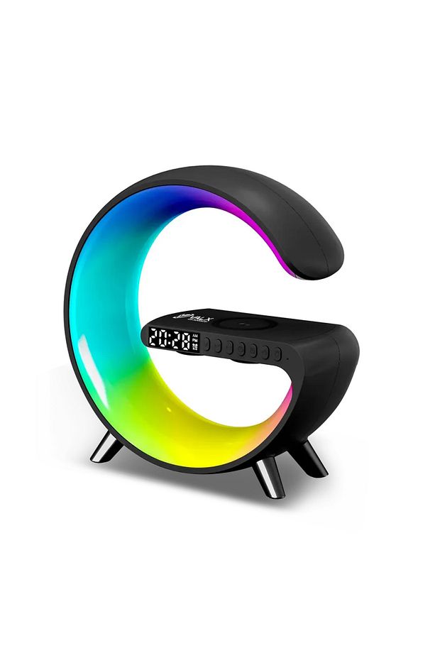 RGB Çalar Saatli Gece Lambası Fonksiyonlu BT Destekli Çağrı Cevaplayabilen Hoparlör - 1