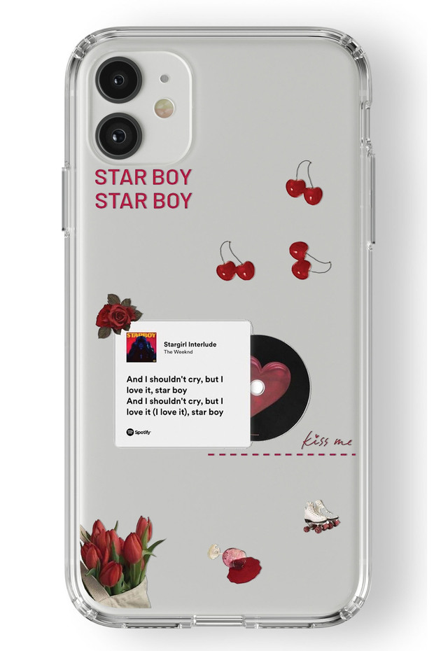 iPhone 11 Compatible Starboy Design Printed Transparent Case - 1