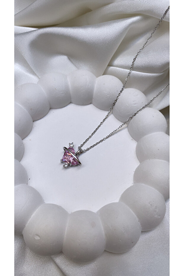 Kalp Model Çelik Şık Kolye - 1