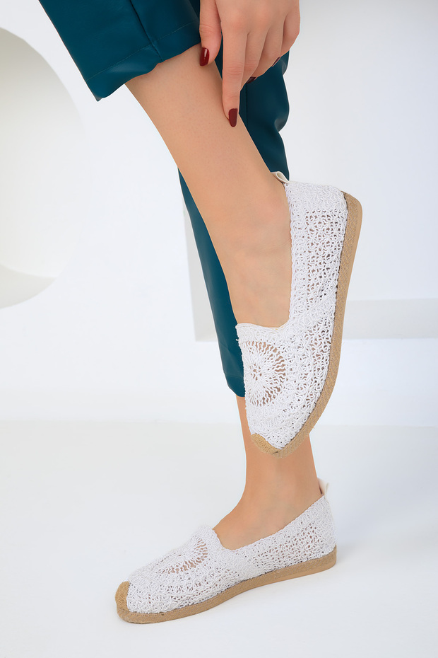 Fehér női balerinák 18893 - 1