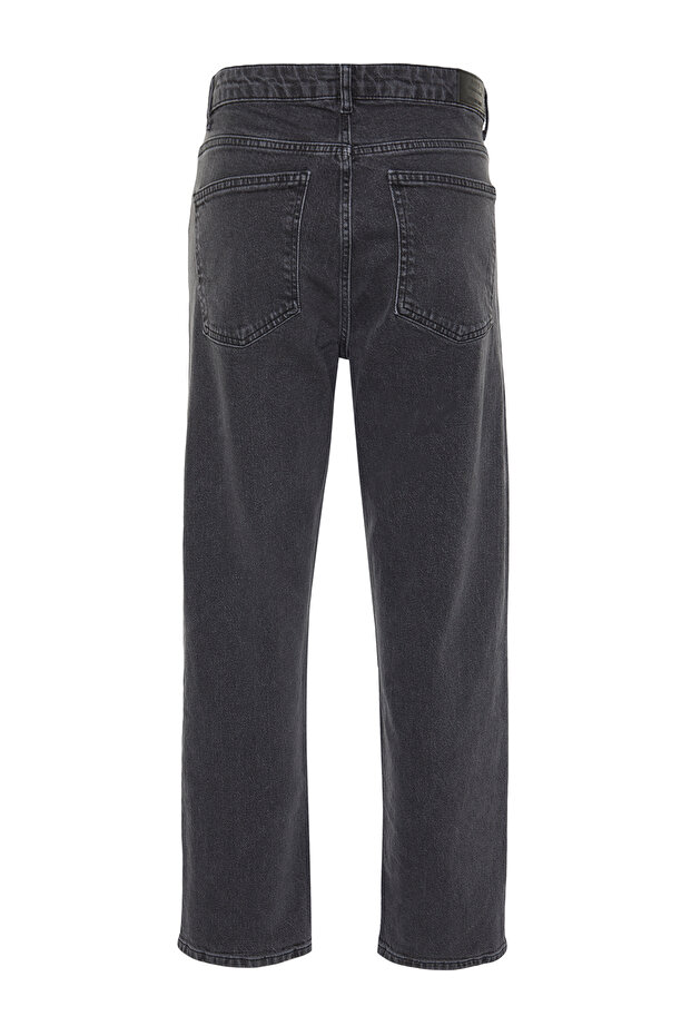 Antrasit Smoke Baggy/ 90's Straight Fit Jeans Bol Kot Pantolon TMNSS24JE00012 - 9