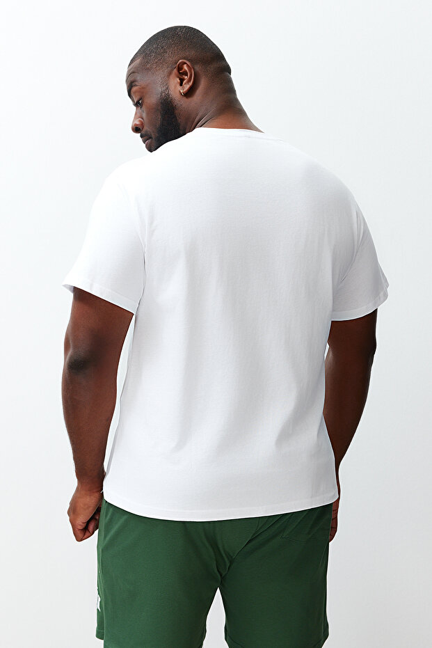 Ecru Green Regular Fit tištěné velké pyžamo Set s šortkami TMNSS24AI00005 - 6