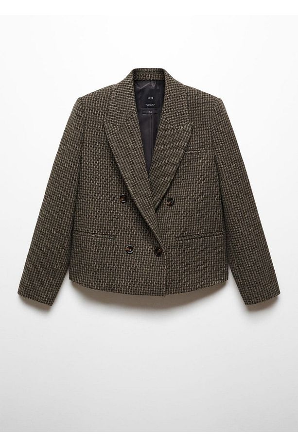 Kısa Yün Blazer Ceket - 3