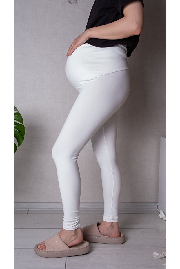 Hamile Dalgıç Kumaş Tayt - 1