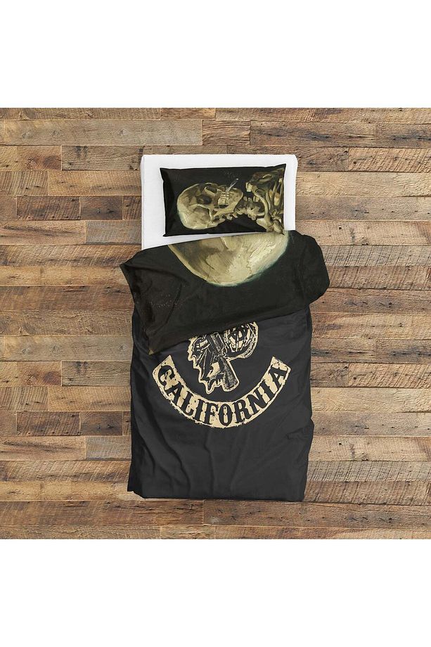 Sons Of Anarchy & Skull Of A Skeleton With Burning Cigarette Nevresim Takımı 160 Cm X 220 Cm - 2
