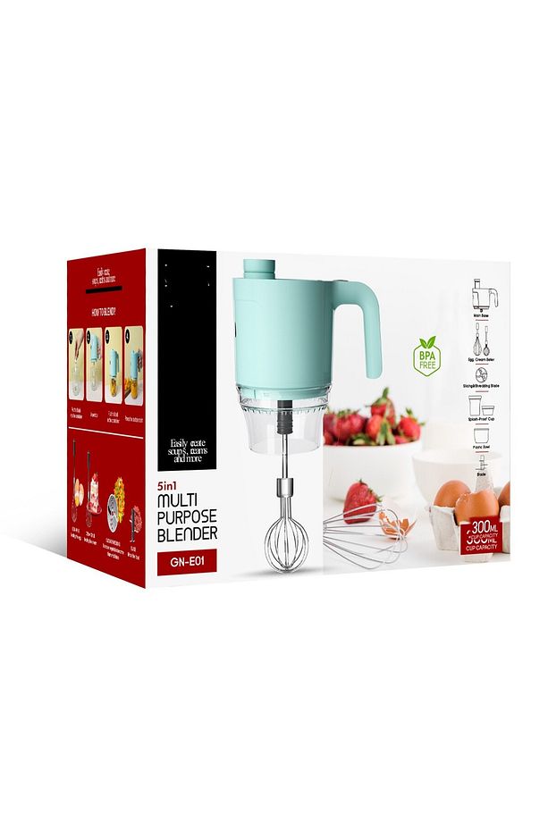 Şarjlı 5 in 1 Şarjlı Blender Seti Blue - 1