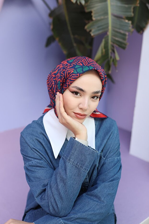 Mısır Desen Soft Pamuk Eşarp - 3