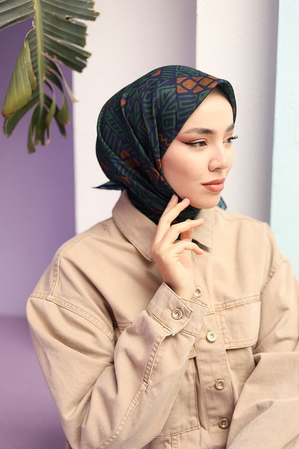 Mısır Desen Soft Pamuk Eşarp - 2