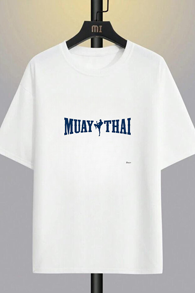Muay Thai Muaythai Kick Boxing Boxing Far East Back Front Printed Oversize T-shirt Unisex T-shirt