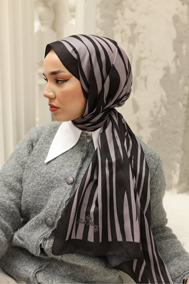 شال ناعم منقوش 70018-1 - 3