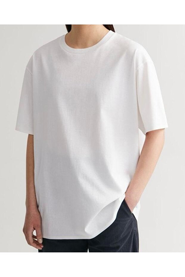 Λευκό μπλουζάκι Oversize - 2