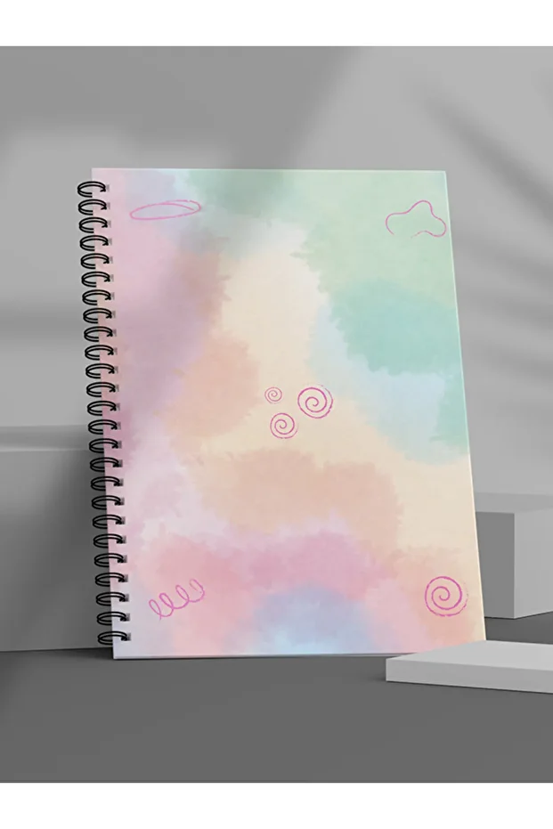 Spiral School Notebook 80 Sheets (1 Piece) - A5 Size Checkered Notebook - 1